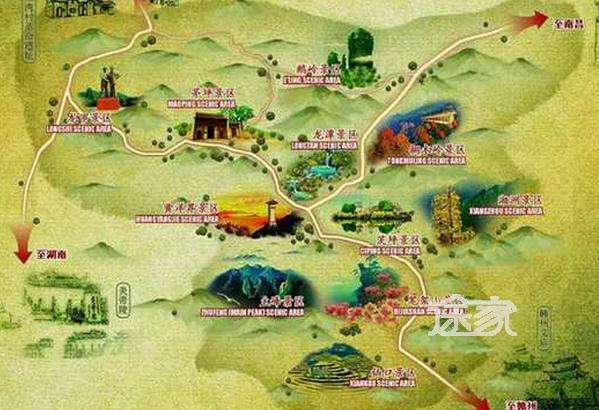 景点地图(长沙景点地图)